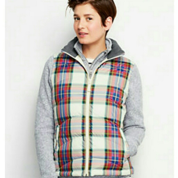Lands End Multi Plaid Puffer Vest - Picture 2 of 11